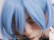 Follando a mi hermanastra otaku colegiala con cosplay de Rem de re-zero