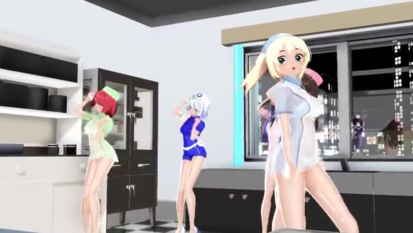 hentai mmd - エロナースのファンキーナイトdeちんちんフィーバー Ievan Polkka＋Kimagure Mercy＋Rocket Lanterns（L