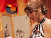 国风按摩院-修纤玉足扰军心，旗袍长腿尤物的锁精足交