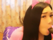 国产TS系列雨诺给黑又大的鸡巴深喉 被后入淫荡的说“我要被你的大鸡巴操死了”