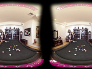 Hot lesbian Pool Night pussy play - 360 degree Virtual reality